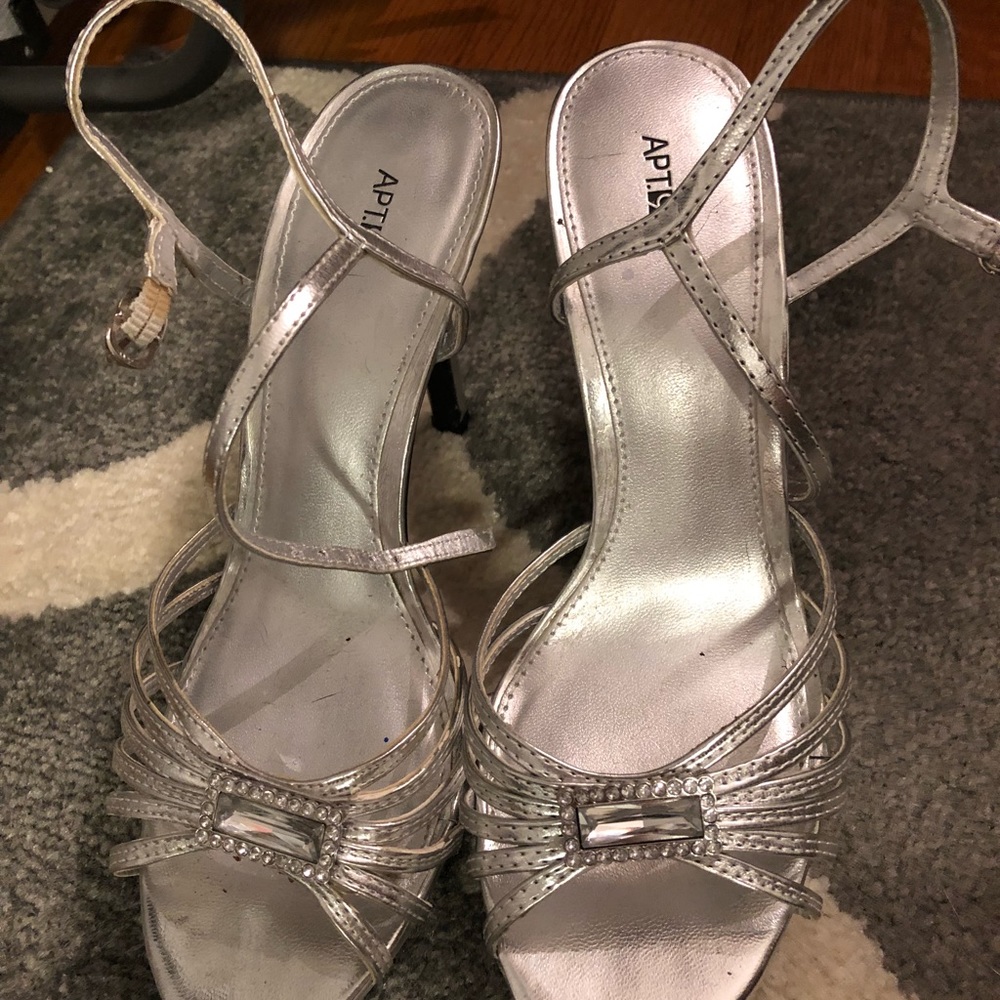 silver heels